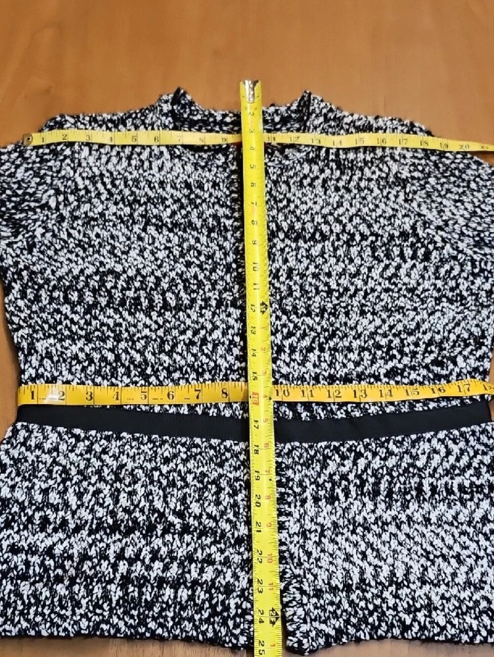 Narciso Rodriguez Black and White Tweed Jacket Size Large